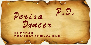 Periša Dancer vizit kartica